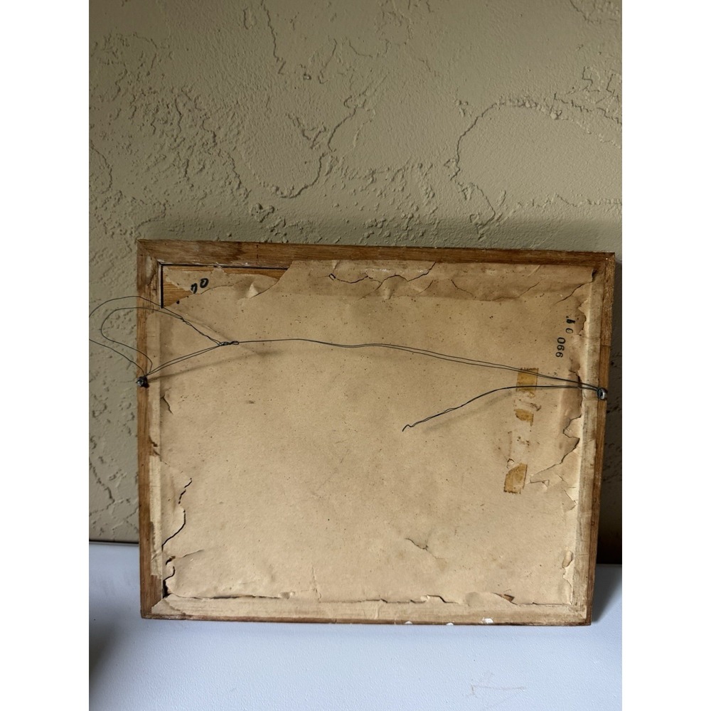 Vintage Frank Lean Original Oil Painting Still Life Books Vase Gold Frame Signed - Picture 3 of 9